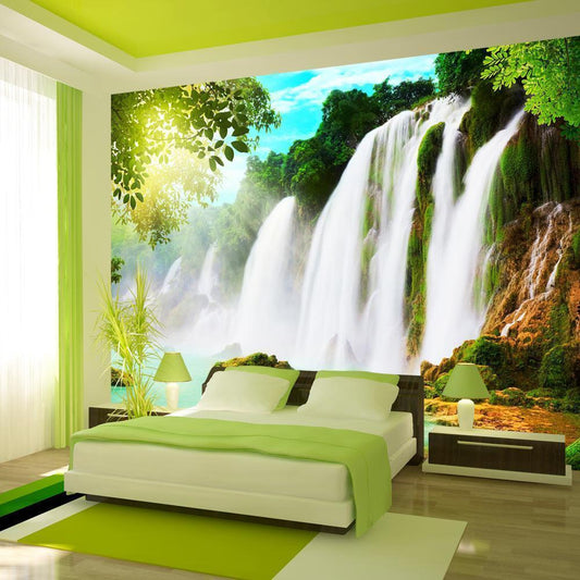 Wall Mural - The beauty of nature: Waterfall-Wall Murals-ArtfulPrivacy