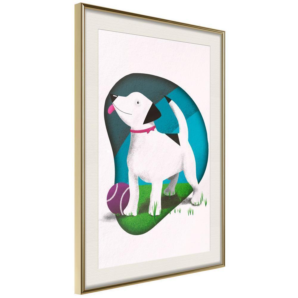 Nursery Room Wall Frame - Dog's Dream-artwork for wall with acrylic glass protection