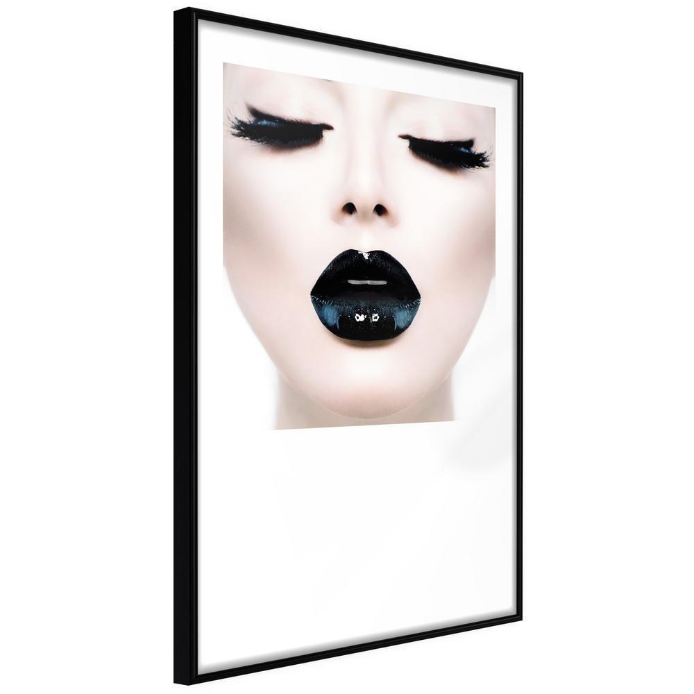 Wall Decor Portrait - Black Lipstick-artwork for wall with acrylic glass protection