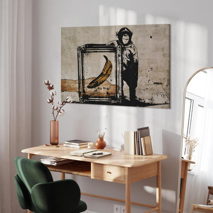 Canvas Print - Inspired by Banksy - sepia-ArtfulPrivacy-Wall Art Collection