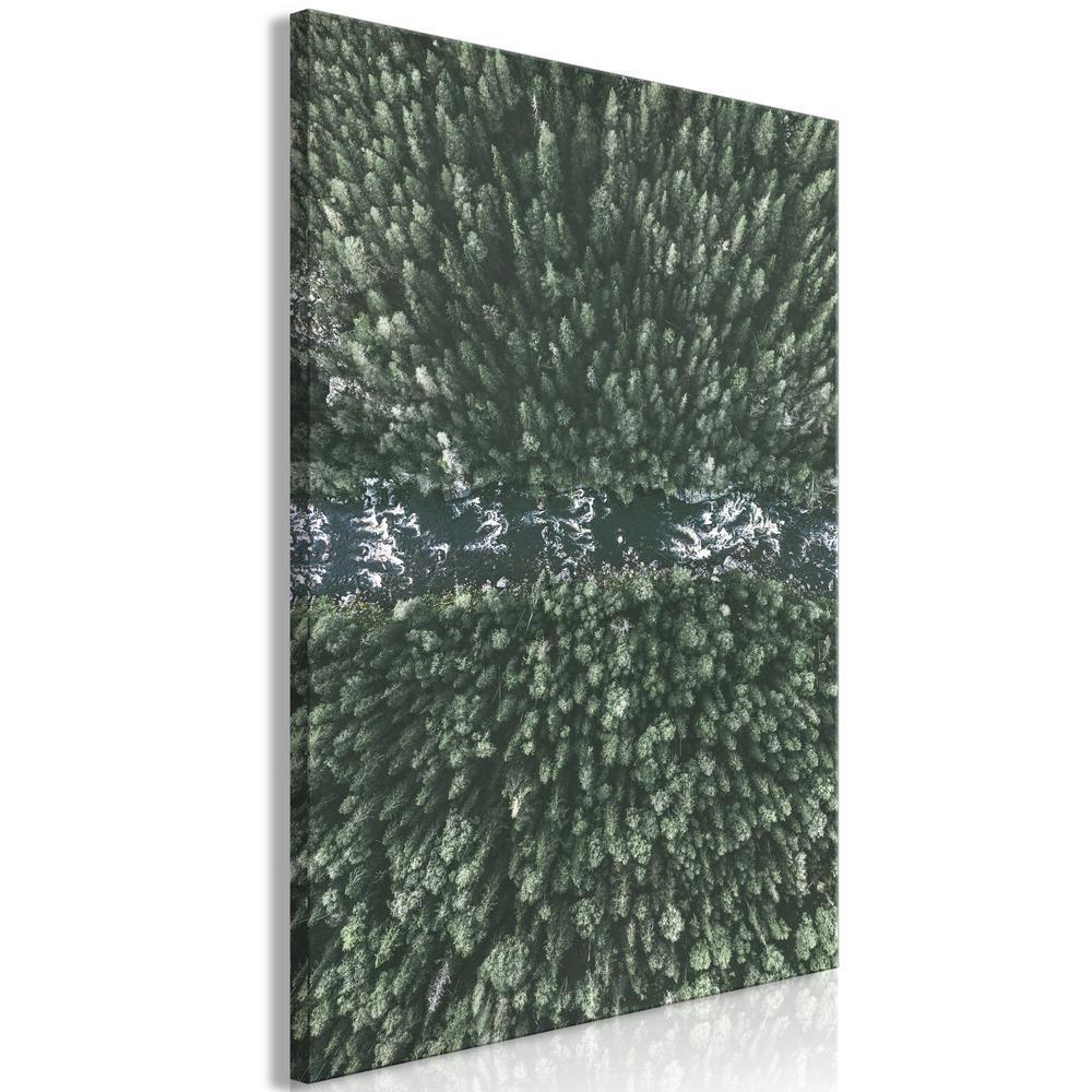 Canvas Print - Forest River (1 Part) Vertical-ArtfulPrivacy-Wall Art Collection