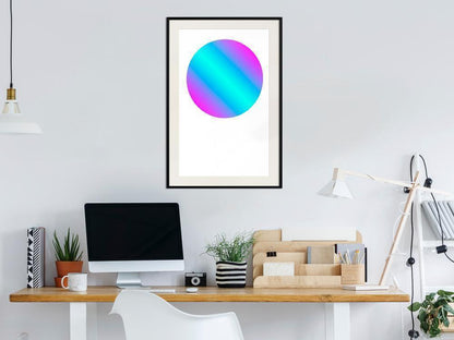 Abstract Poster Frame - Ultraviolet I-artwork for wall with acrylic glass protection