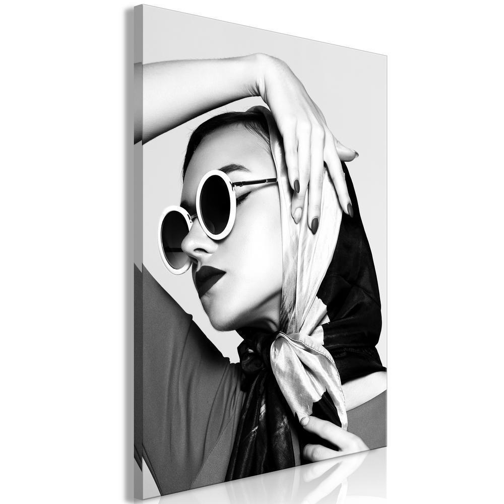 Canvas Print - Stylish Lady (1 Part) Vertical-ArtfulPrivacy-Wall Art Collection