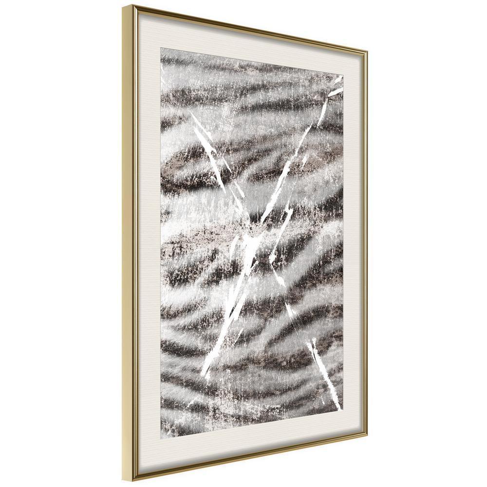 Black and White Framed Poster - Predator Skin-artwork for wall with acrylic glass protection