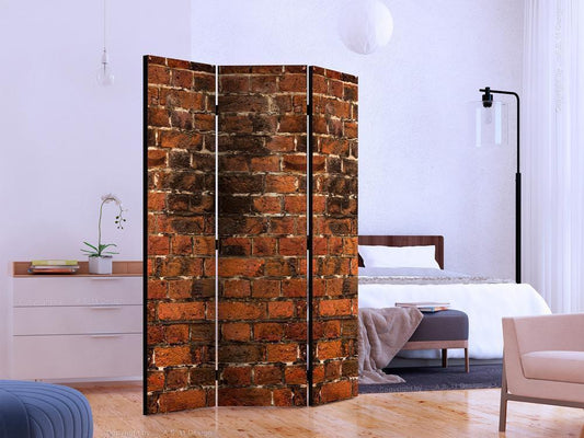 Decorative partition-Room Divider - Brick Shadow-Folding Screen Wall Panel by ArtfulPrivacy