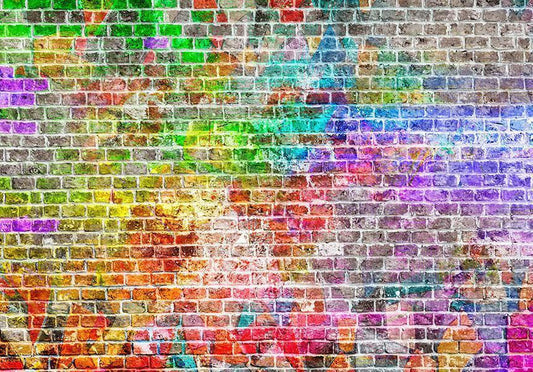 Wall Mural - Rainbow Wall-Wall Murals-ArtfulPrivacy
