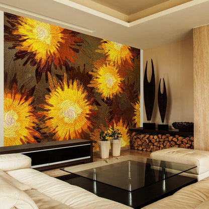 Wall Mural - Sunflower dance-Wall Murals-ArtfulPrivacy