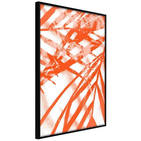 Botanical Wall Art - Incandescent Leaf-artwork for wall with acrylic glass protection