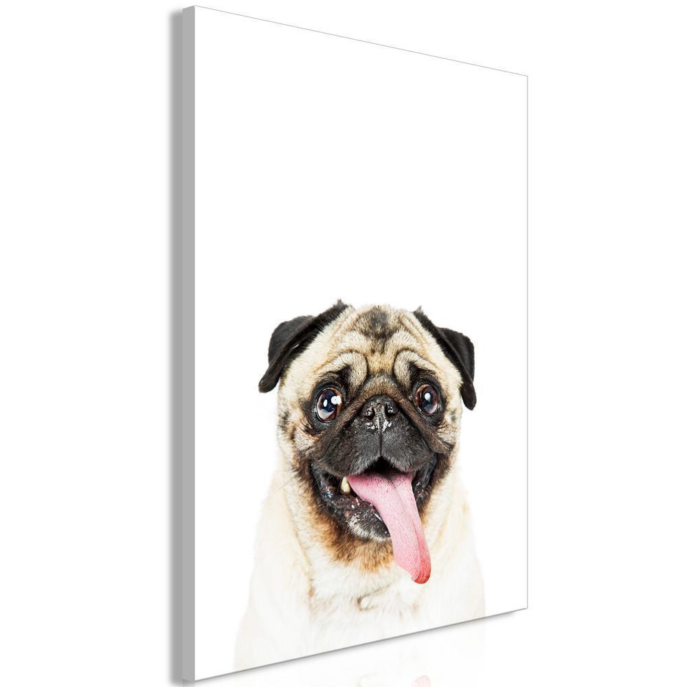 Canvas Print - Pug (1 Part) Vertical-ArtfulPrivacy-Wall Art Collection