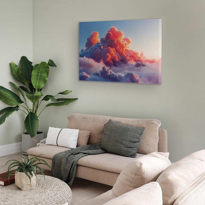 Canvas Print - Twilight Spectacle: Clouds in Shades of Pink and Violet