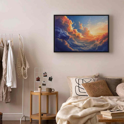 Canvas Print - Sunset Over a Cloudy Sea: A Wonderful Symphony of Colors