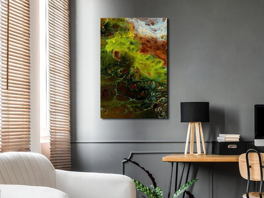 Canvas Print - Green Elements (1 Part) Vertical-ArtfulPrivacy-Wall Art Collection