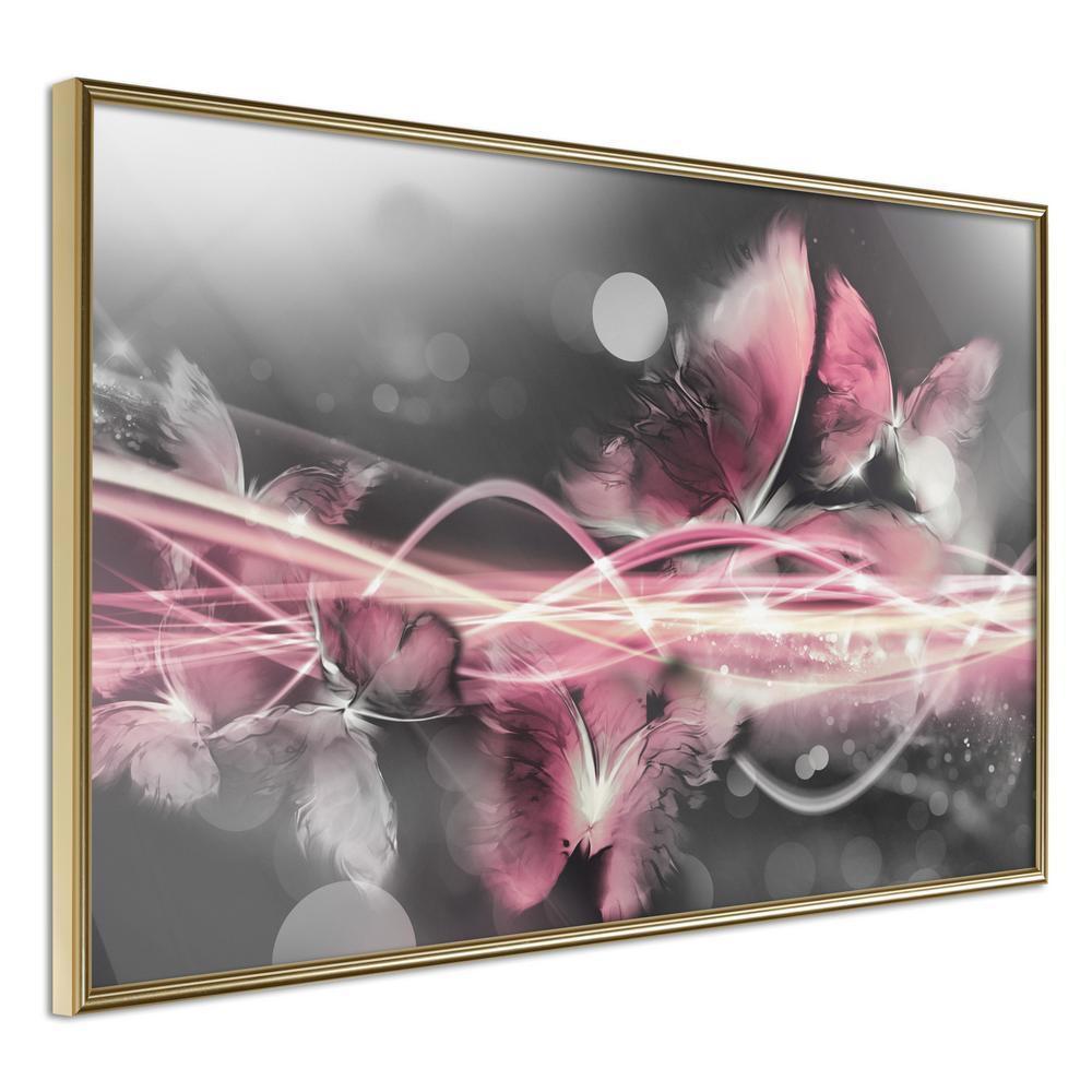 Abstract Poster Frame - Moments Like Butterflies-artwork for wall with acrylic glass protection