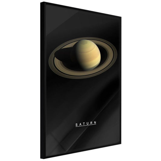 Framed Art - The Solar System: Saturn-artwork for wall with acrylic glass protection
