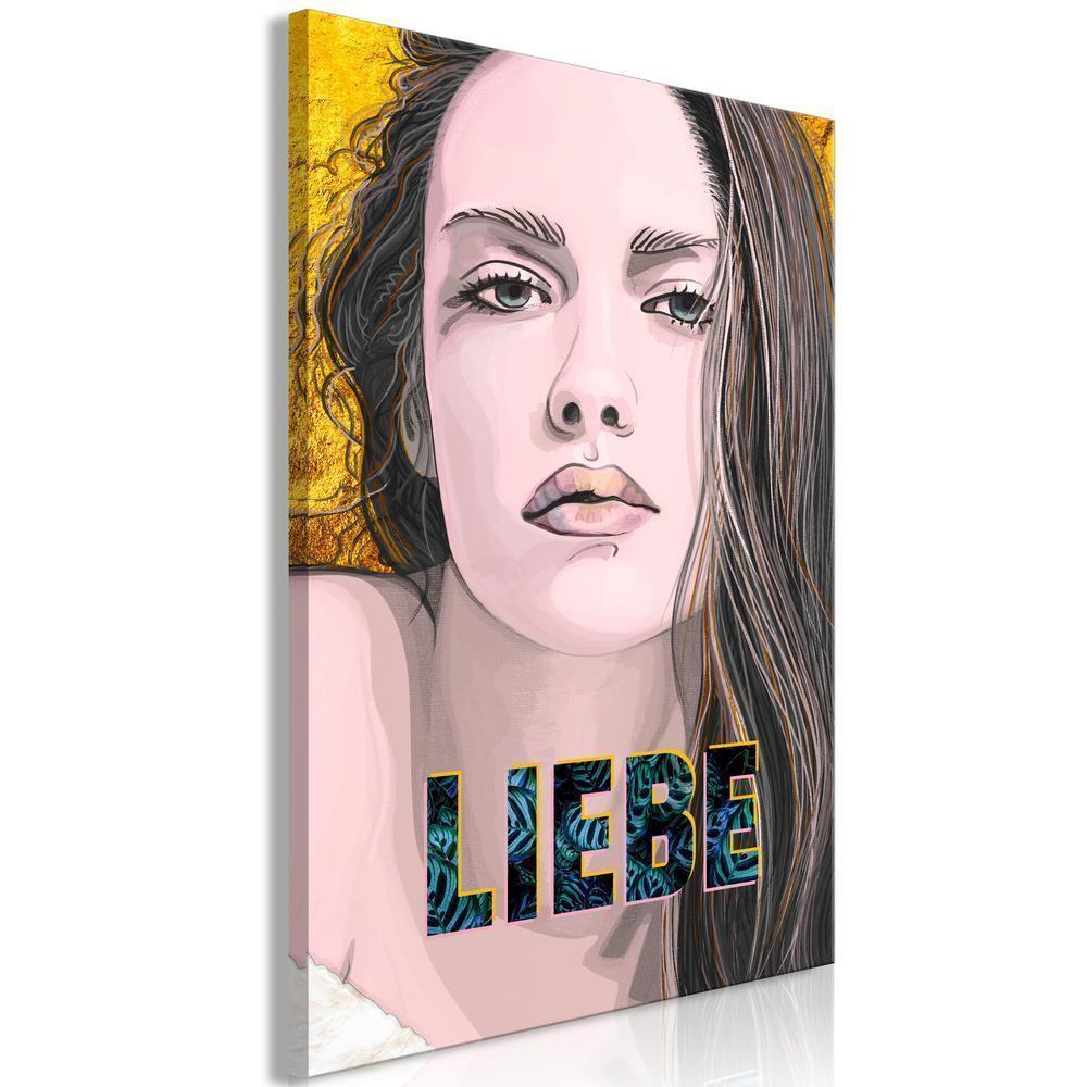 Canvas Print - Liebe (1 Part) Vertical-ArtfulPrivacy-Wall Art Collection