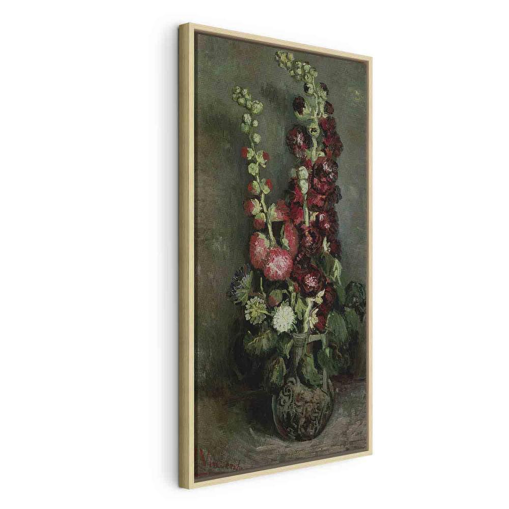 Impression sur toile - Vase de roses trémières (Vincent Van Gogh)