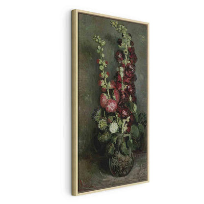 Canvas Print - Vase of Hollyhocks (Vincent Van Gogh)