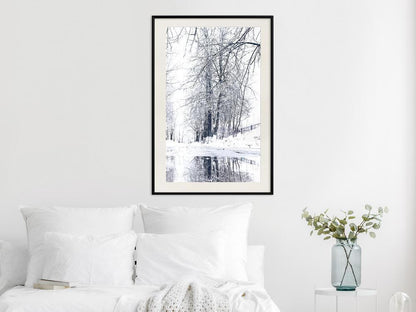 Winter Design Framed Artwork - Snowy Park-artwork for wall with acrylic glass protection