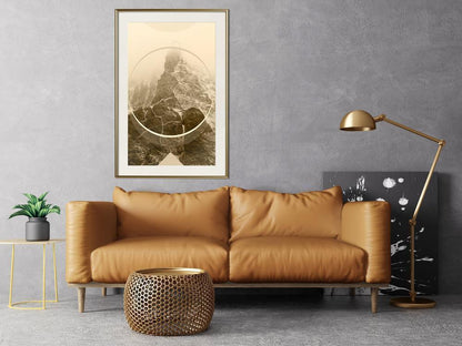 Abstract Poster Frame - Unconquered Peak-artwork for wall with acrylic glass protection