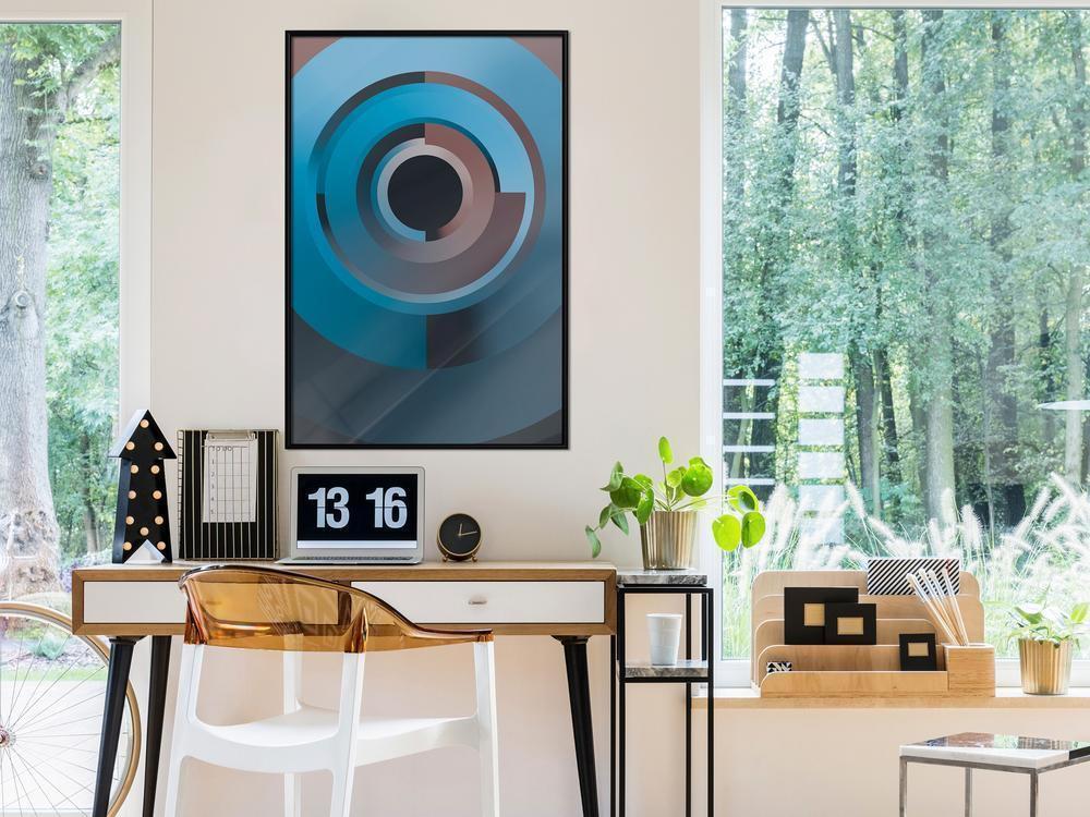 Abstract Poster Frame - Original Spyhole-artwork for wall with acrylic glass protection