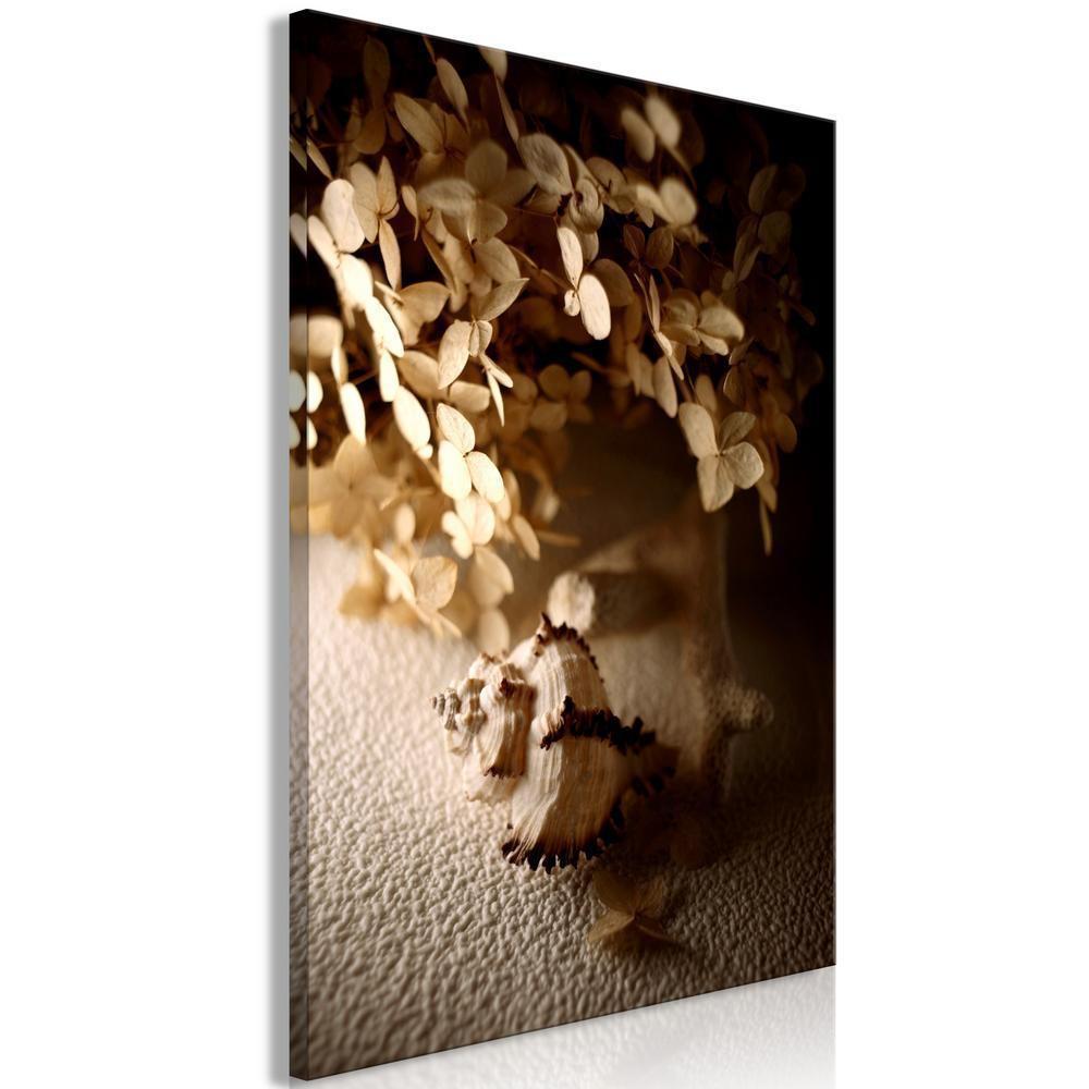 Canvas Print - Humming Seashell (1 Part) Vertical-ArtfulPrivacy-Wall Art Collection