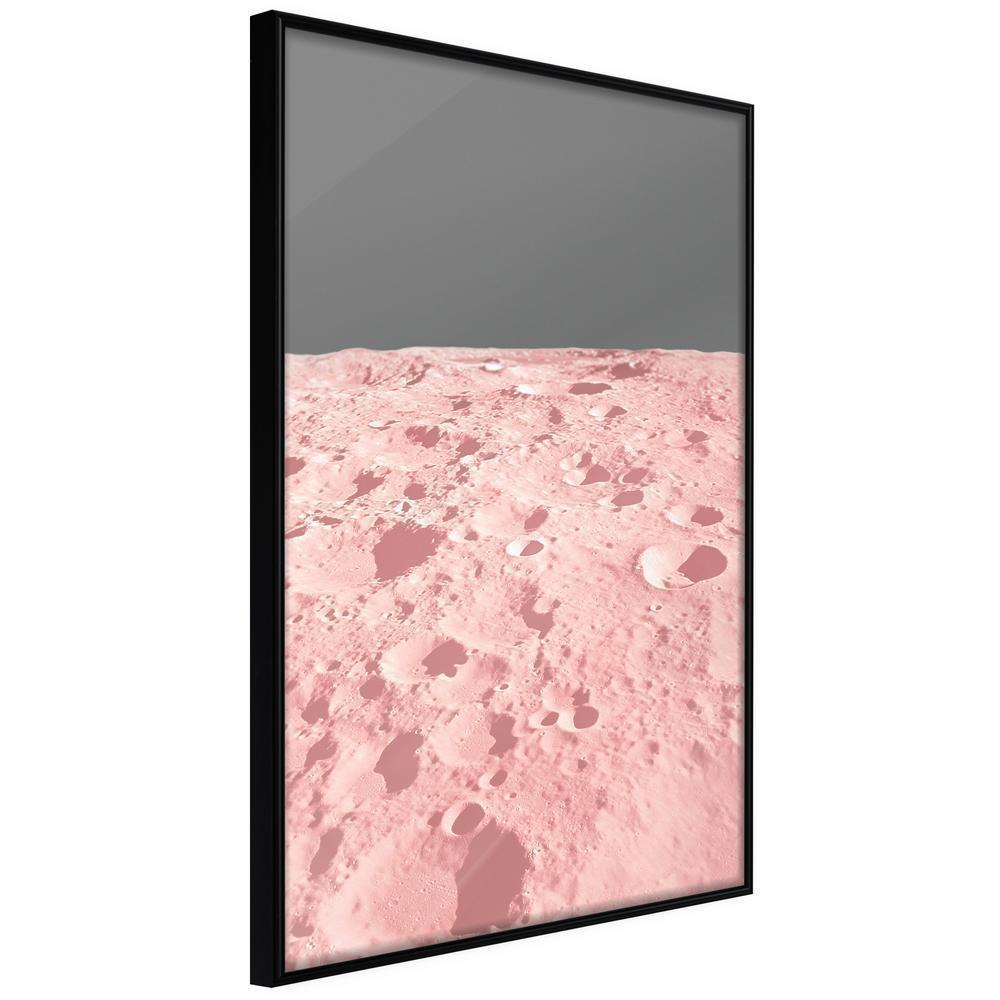 Abstract Poster Frame - Pastel Craters-artwork for wall with acrylic glass protection