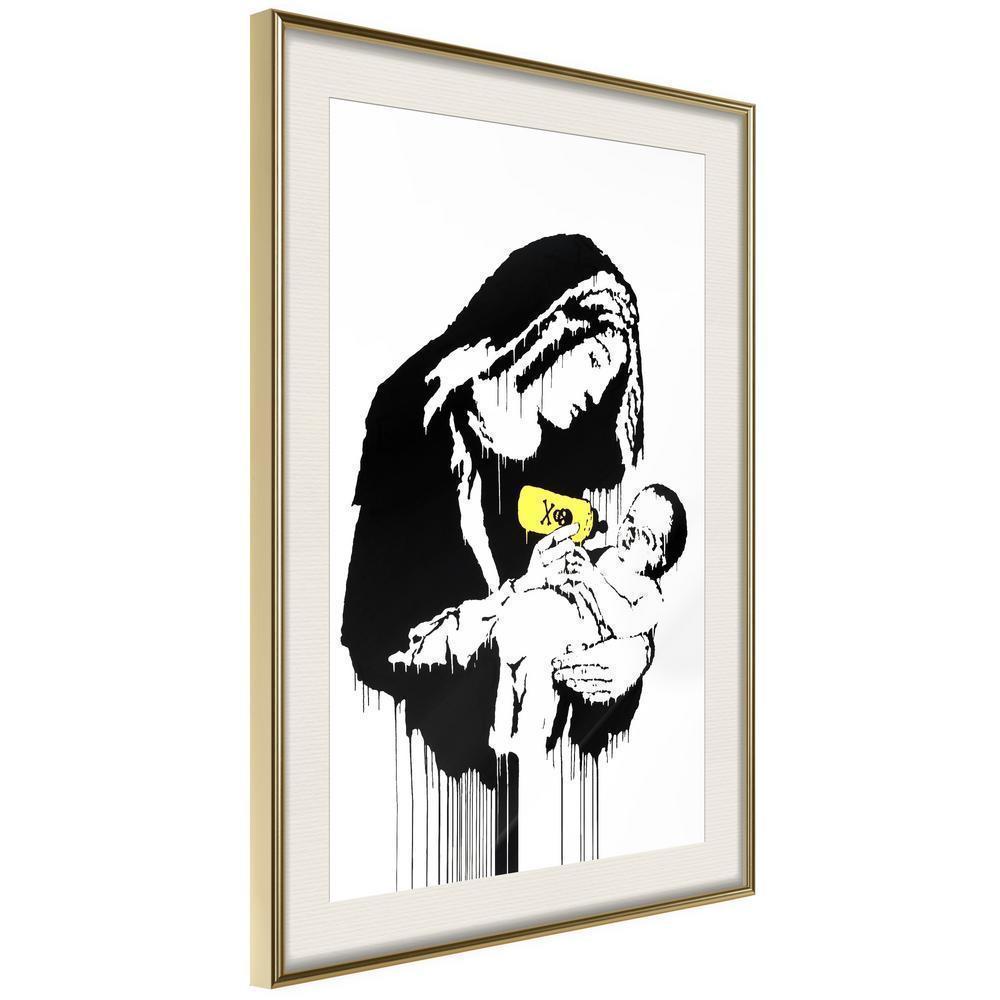 Urban Art Frame - Banksy: Toxic Mary-artwork for wall with acrylic glass protection