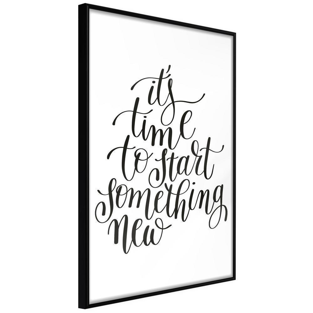 Motivational Wall Frame - It's Time-artwork for wall with acrylic glass protection