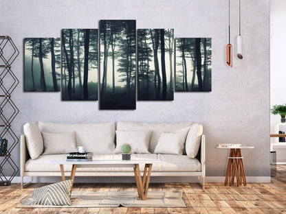 Canvas Print - Dark Forest (5 Parts) Wide-ArtfulPrivacy-Wall Art Collection