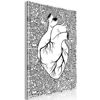 Canvas Print - Clean Heart (1 Part) Vertical-ArtfulPrivacy-Wall Art Collection