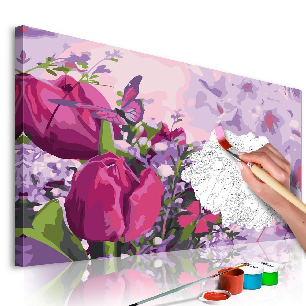 Start learning Painting - Paint By Numbers Kit - Tulips (Meadow) - new hobby