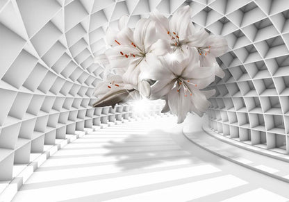 Wall Mural - Flowers in the Tunnel-Wall Murals-ArtfulPrivacy