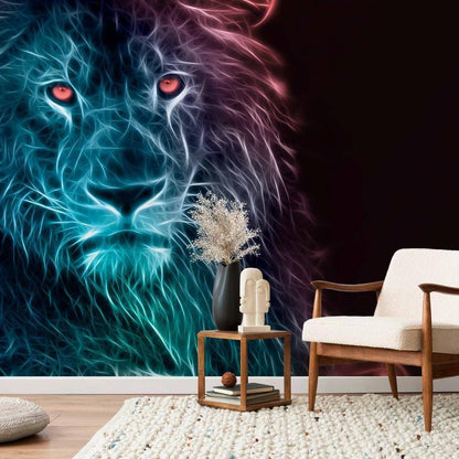 Wall Mural - Abstract lion - rainbow