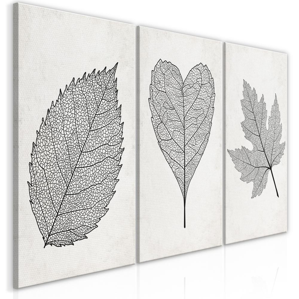 Canvas Print - Minimalist Leaves (3 Parts)-ArtfulPrivacy-Wall Art Collection
