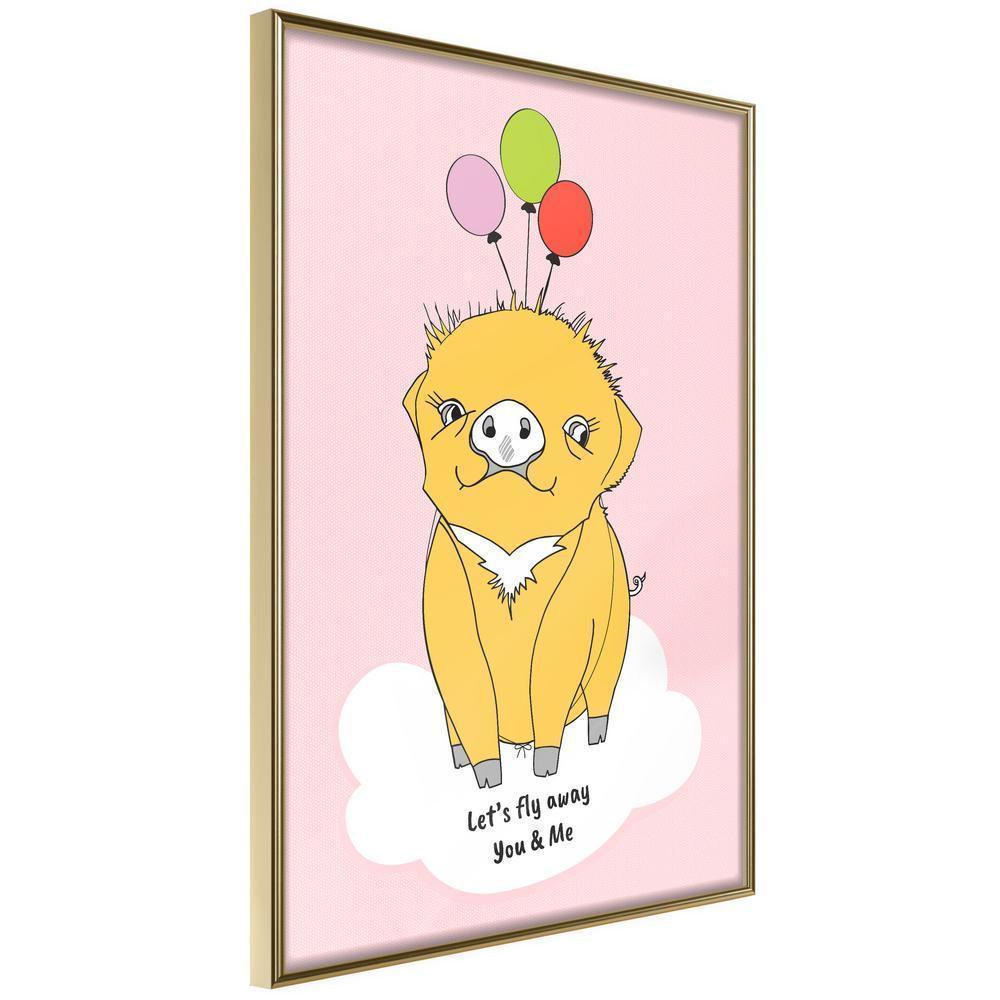 Nursery Room Wall Frame - Birthday Wish-artwork for wall with acrylic glass protection