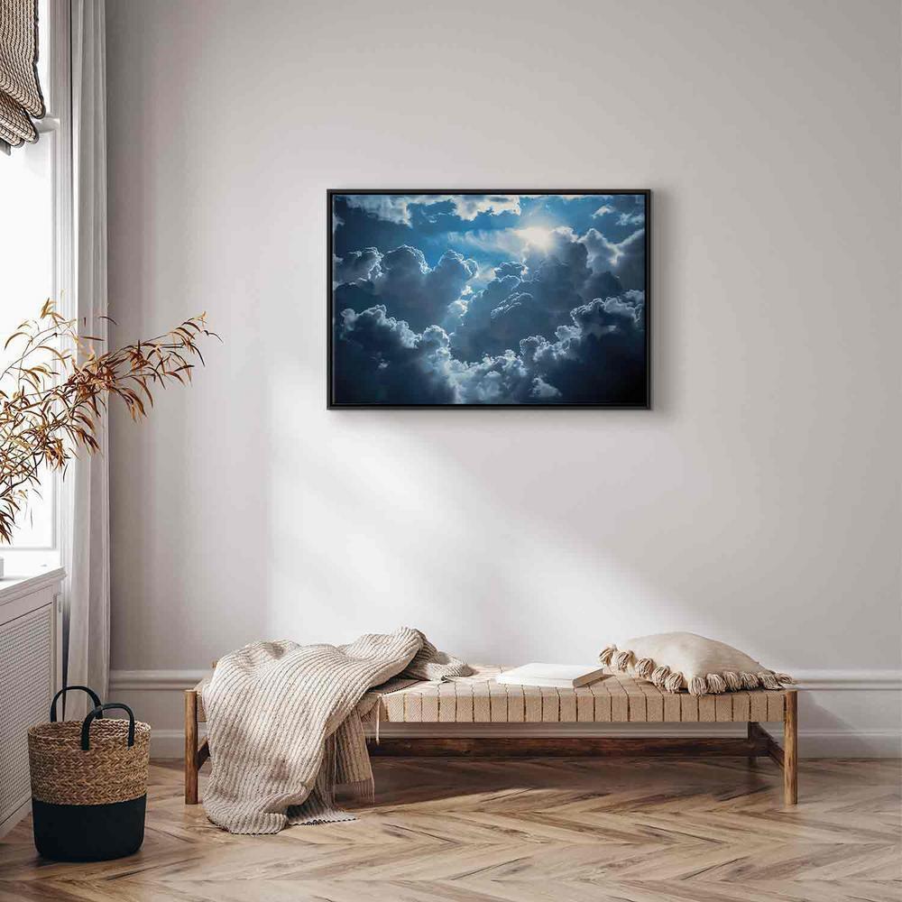 Canvas Print - Animated Scenery: The Sun Battling with Clouds