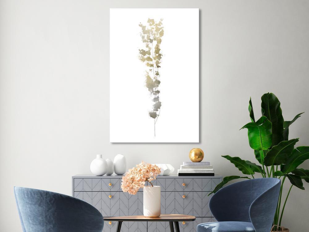 Canvas Print - Golden Branch (1 Part) Vertical-ArtfulPrivacy-Wall Art Collection