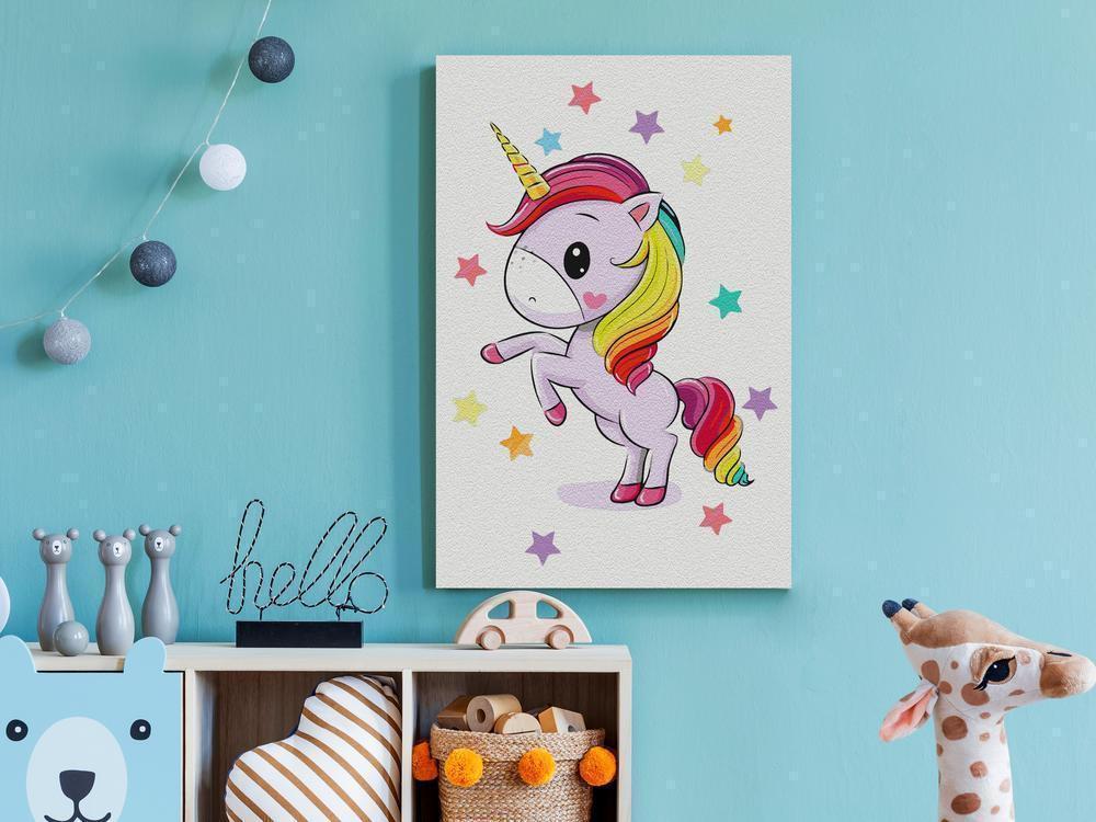 Start learning Painting - Paint By Numbers Kit - Rainbow Unicorn - new hobby