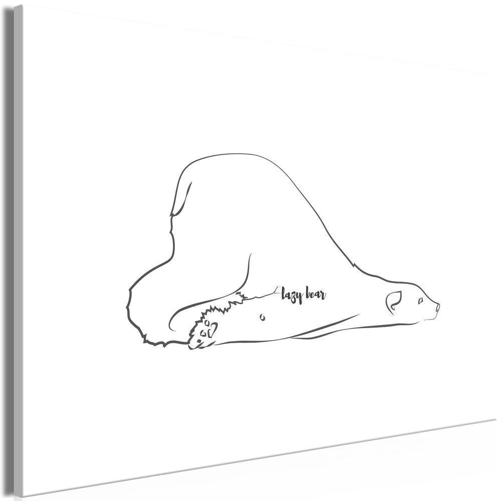 Canvas Print - Lazy Bear (1 Part) Wide-ArtfulPrivacy-Wall Art Collection