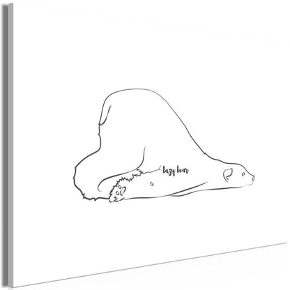 Canvas Print - Lazy Bear (1 Part) Wide-ArtfulPrivacy-Wall Art Collection