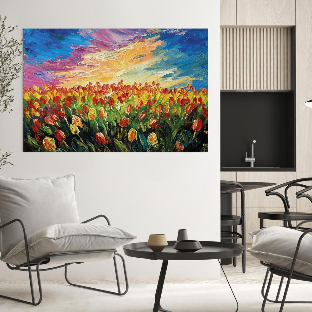 Canvas Print - Sea of Tulips-ArtfulPrivacy-Wall Art Collection