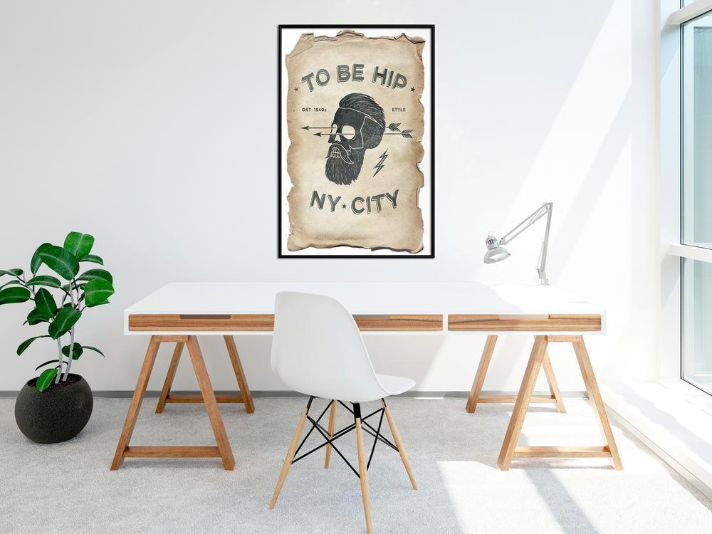 Typography Framed Art Print - Hipster-artwork for wall with acrylic glass protection