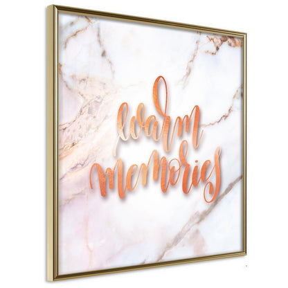 Typography Framed Art Print - Memories (Square)-artwork for wall with acrylic glass protection