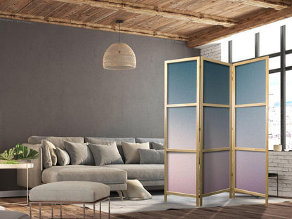 Japanese Room Divider - Nostalgic Gradient - Gradient Composition in Muted Colors