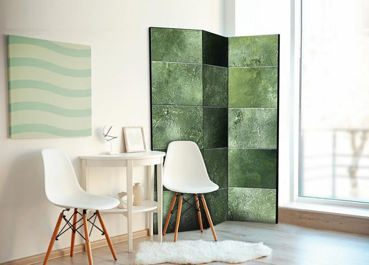 Decorative partition-Room Divider - Green Puzzle-Folding Screen Wall Panel by ArtfulPrivacy