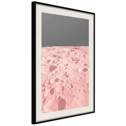 Abstract Poster Frame - Pastel Craters-artwork for wall with acrylic glass protection