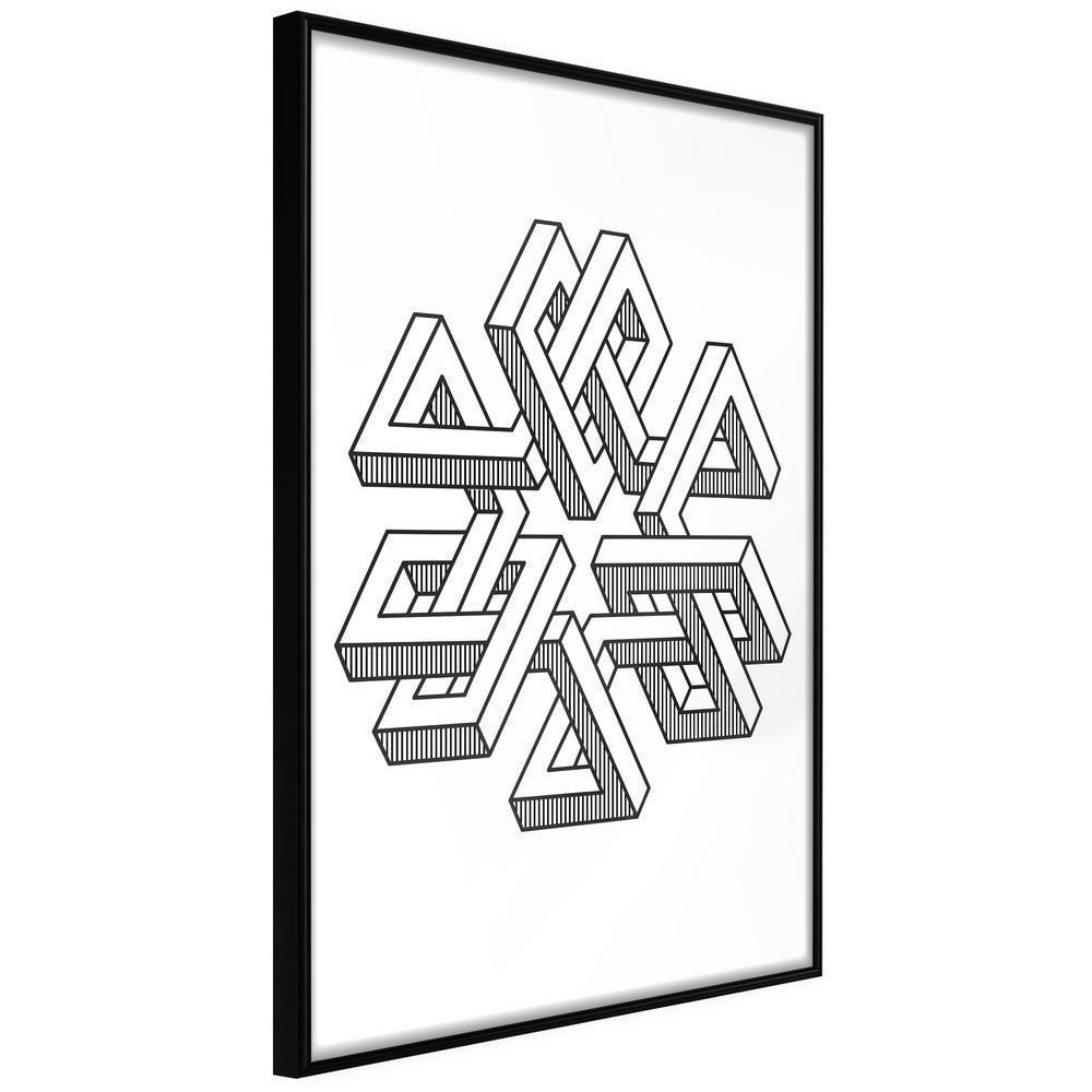 Abstract Poster Frame - Impossible Object-artwork for wall with acrylic glass protection