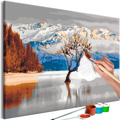 Start learning Painting - Paint By Numbers Kit - Wanaka Lake - new hobby