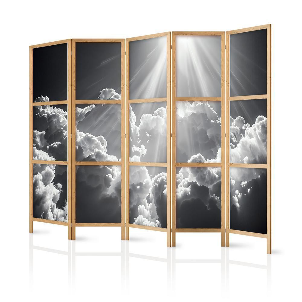 Japanese Room Divider - Hope in the Clouds: Inspiring Rays of the Sun – Awaken Emotions