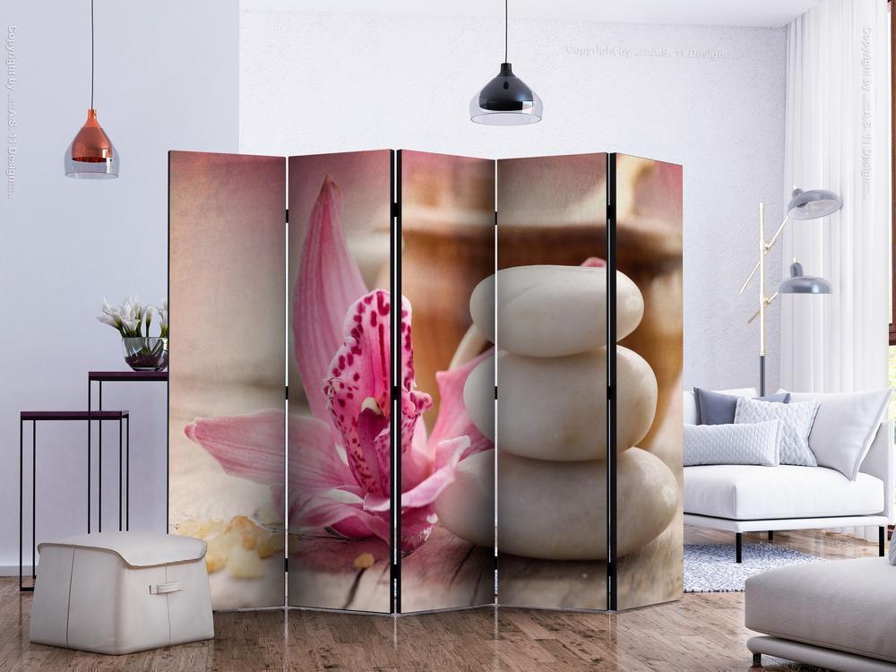 Decorative partition-Room Divider - Aromatherapy II-Folding Screen Wall Panel by ArtfulPrivacy